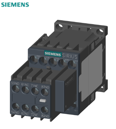 輔助接觸器，4NO+4NC，60V DC，S00，螺旋接頭，帶壓敏電阻