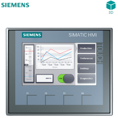 SIMATIC HMI，KTP400 Basic， 精簡面板， 按鍵式/觸摸式操作， 4